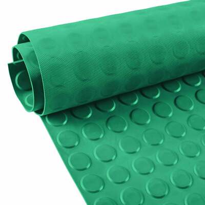 Gummi antirutschmatte Premium TPE Geruchsarm Noppen Grün 100cm Breit Bodenmatte