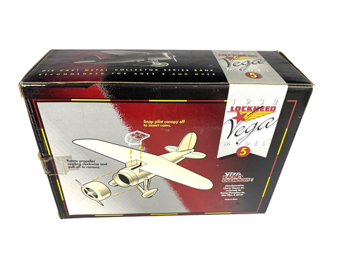 Racing Champions #51 1933 Lockheed Vega Airplane Die Cast Coin Bank - Picture 5 of 6