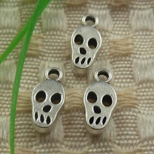 300 Pcs Tibetan Silver Skull Charms Pendant 13X6X3MM S4408 DIY Jewelry Making
