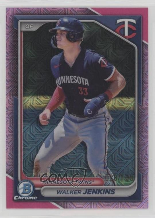 2024 Bowman Chrome Prospects Mega Box Pink Mojo Refractor Walker Jenkins 06ps