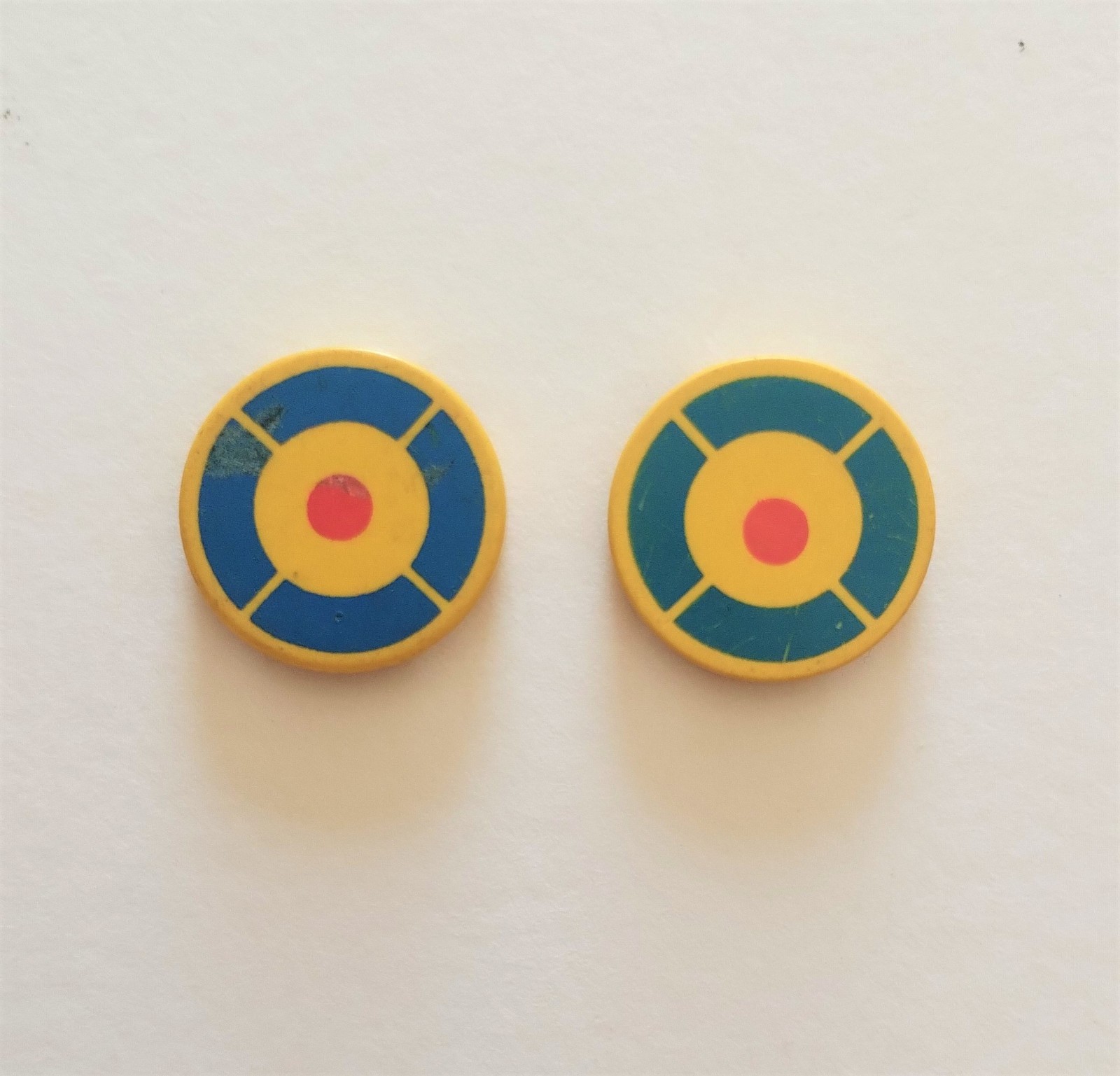 Lego 2x Bersaglio Tiro Arco Target Round Tile 2x2 Mattoncino Costruzioni Vintage