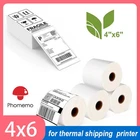 4"x6" Direct Thermal Shipping Labels for Phomemo Printer Fanfold and Rolls lot