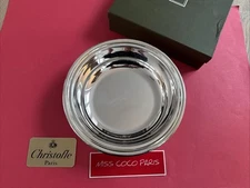 CHRISTOFLE VIBRATION SILVER METAL VEGETABLE HOLLOW DISH VERY NICE CONDITION 25x6CM