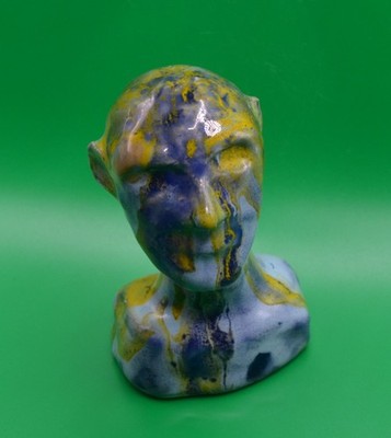 ''MYSTIC. 1555 BC.'' - Experimental Original Clay Sculpture. Hand made & glazed.