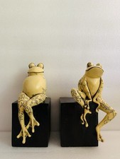 Par de sujetalibros de ranas Austin Homewear decoración anfibia Cottagecore
