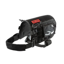 Service Dog Harness Large Black Short Version with Handle  Removable Neck Strap