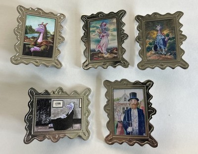 Disney 5 Pin Set Figment Masterpiece Portrait WDI Le 300 Blue Boy Mona Lisa