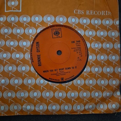 Ronnie Dyson - When You Get Right Down To It - 7'' Vinyl Single - Free UK Postage