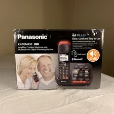 Panasonic Amplified Cordless Phone w/ Bluetooth Amplified Voice Black KX-TGM430
