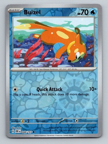 SV03: Obsidian Flames #048/197 Buizel Reverse Holo - 第 1/2 張圖片
