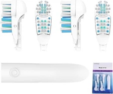 4X Spin Sensitive Toothbrush Dual Clean Cross Replacements Attachments Brush Hea