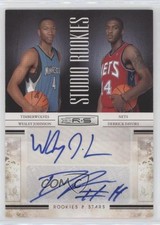 2010 Rookies & Stars Signatures 27/49 Derrick Favors Wesley Johnson #2 Auto d4k