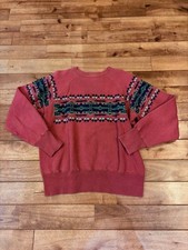 Rare JOE McCOY Sweatshirt Size 36 Vintage Style Brick Red
