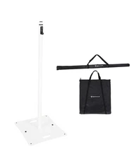 Rockville RLF2 WHITE 10 Foot Solid Base Speaker/Lighting/Projector DJ Stand+Bag