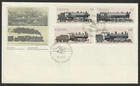 Canada #1071-1074, Canadian Locomotives, Type B, First Day Cover, FDC 1985