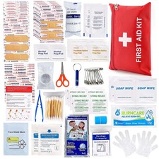 First Aid Kit for Home Car Travel 107 Piece Emergency Kits for Hiking Camping Sm