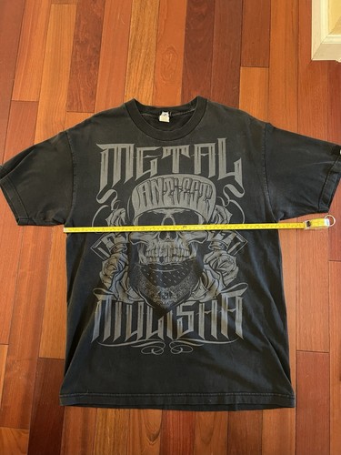 Metal Mulisha T-Shirt Black Skull Graphic Biker MMA VTG Y2K Cotton | Large - Picture 11 of 12