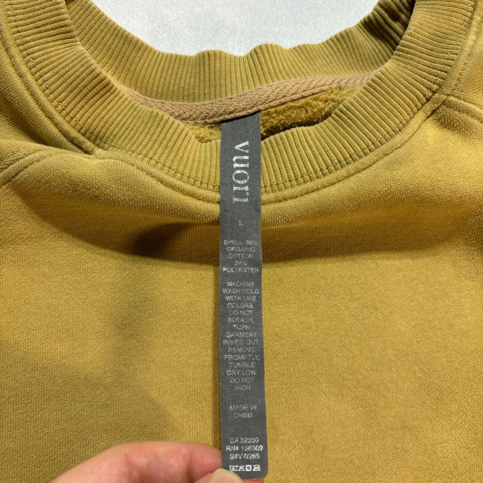 Sudadera para mujer Vuori Restore de gran tamaño cuello redondo grande dorada marrón suéter Foto 4 de 4