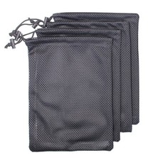 4 PCS Multi Purpose Nylon Mesh Drawstring Storage Ditty Bags for Travel Out...