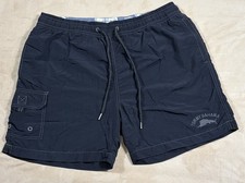 Tommy Bahama Swim Trunks Men  s Medium Black Relax Lined Naples Happy Go Cargo
