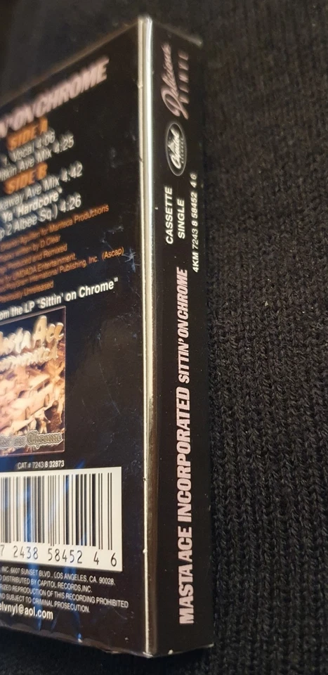 Sittin' on Chrome Cassette Single Masta Ace Incorporated Sealed Nice Condition - Image 3 of 4