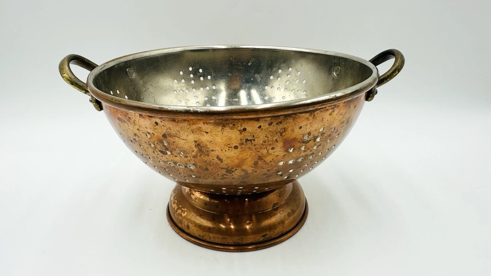 Vintage Copper Colander/Strainer With Brass Handles 9"
Opens in a new window or tab