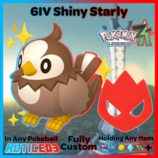 ✨ Shiny Alpha Starly 6IV + EVs ✨ Pokemon Legends ZA 🚀 Fast 🚀