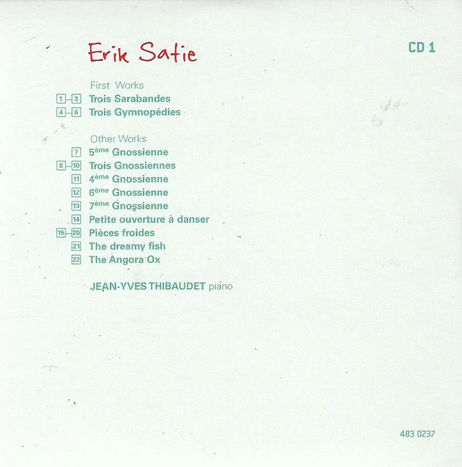 ERIK SATIE The Complete Solo Piano Music JEAN-YVES THIBAUDET 6CD Box Set - Image 3 of 4