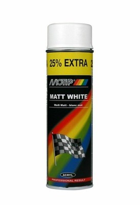 Motip High Matt White spray paint 500ml - Professional Quality  M04056