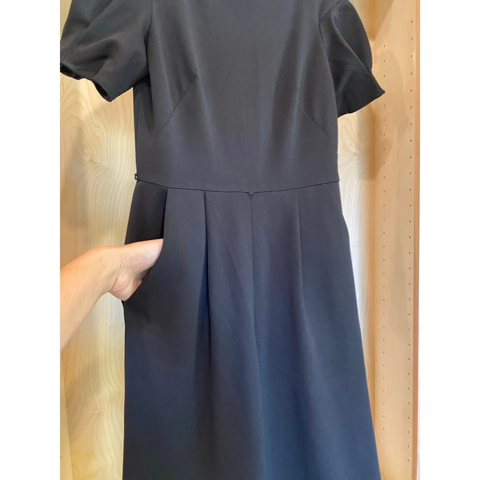 Calvin Klein black puff short sleeve wide leg jumpsuit  - Image 3 of 4