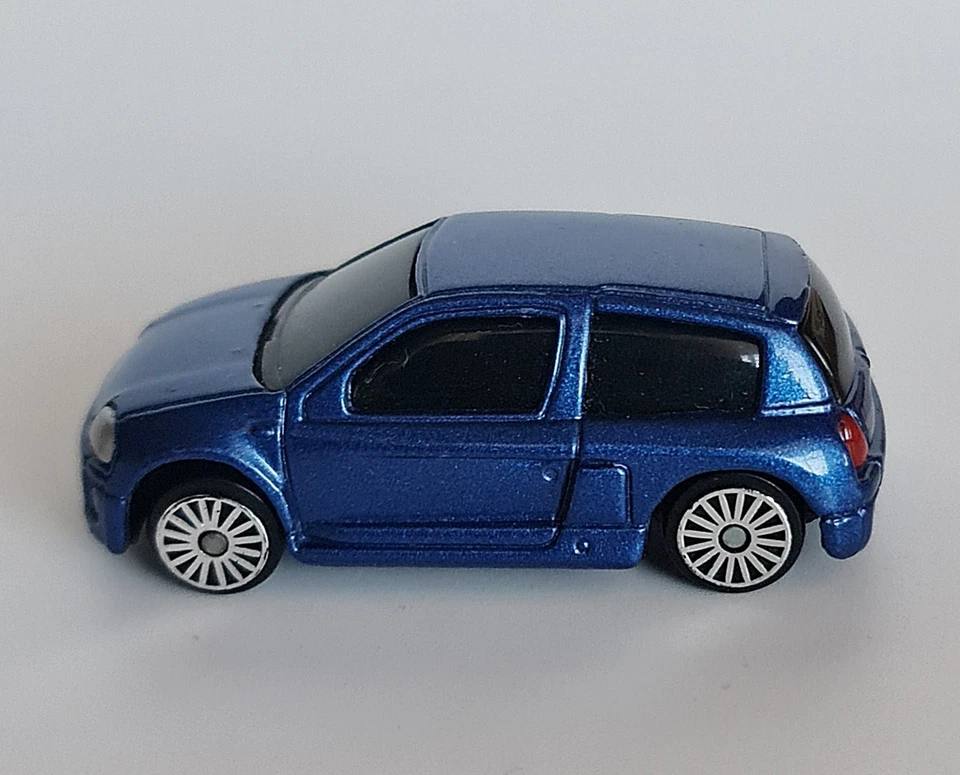 Autêntico Maisto Renault Clio V6 Sport modelo fundido azul brinquedo de carro de corrida 1:64 - Imagem 2 de 4