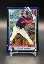 2024 Bowman Mega Box Chrome WALKER JENKINS 160/175 Mojo Navy Refractor Twins