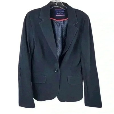 Cache Cache Women's Blazer Size 0, Blue Polka Dot Lining Tailored