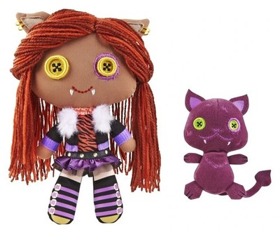 Mattel Monster High 2009 T1401 Plüsch Freunde Clawdeen Wolf und Crescent OVP neu