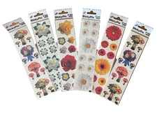 Sticky Pix Paper House Photographic Stickers Flowers Roses Lot of 6 Packages NIP