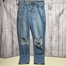 American Eagle Jean Womens US 4 Long Denim Mom Jeans Distressed