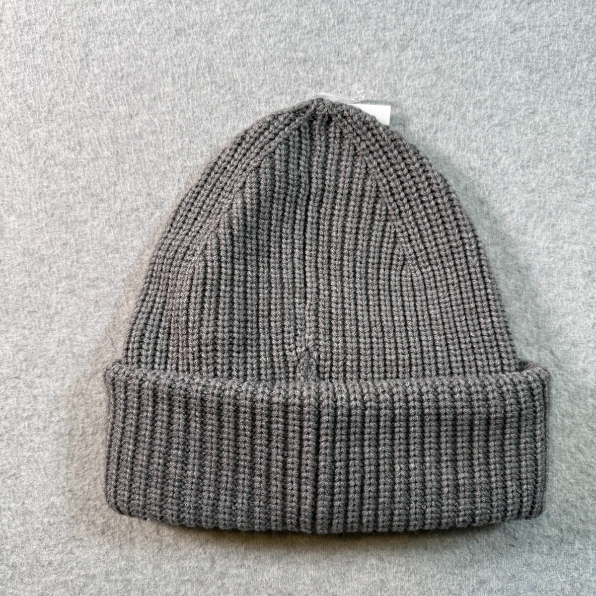 Coach Gray Wool Knit Beanie Hat Womens Logo Patch Classic  display picture 1