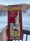 Vintage Camel Cigarettes Tin Thermometer Sign 1950s Advertising