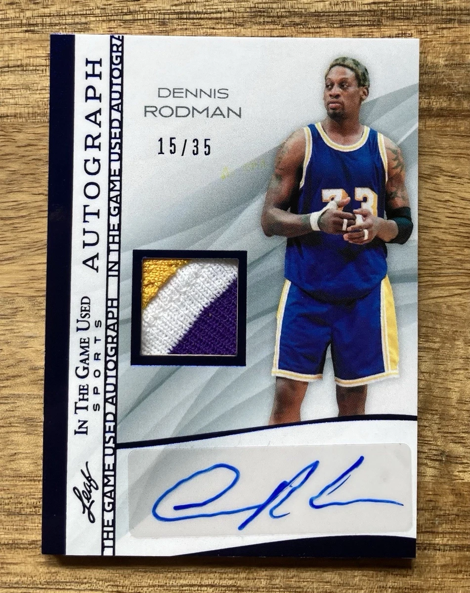 Leaf Dennis Rodman Basketball Autographed Sports Trading Cards