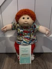 1988 Cabbage patch kid red shag hair hm# 12 in htf cpk safari outfit #804C.