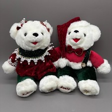 Dan Dee Snowflake Friends Christmas Bears Plush Set 2002 Boy Girl Holiday 13"