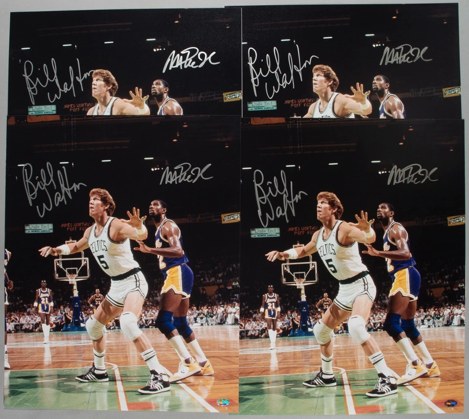 Magic Johnson & Bill Walton Signed Lakers Celtics 16x20 Photo PSA/DNA COA Auto'd - Image 4 of 4