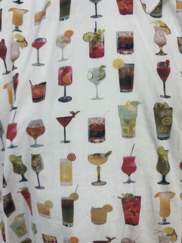 Coton Doux Mens Shirt Size 44/17.5 cocktail themed 100% Cotton - Picture 3 of 7