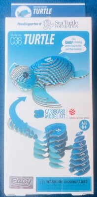 Turtle 3D Cardboard Model Kit Eugy NEW SEALED UNOPENED Craft Educational NIB