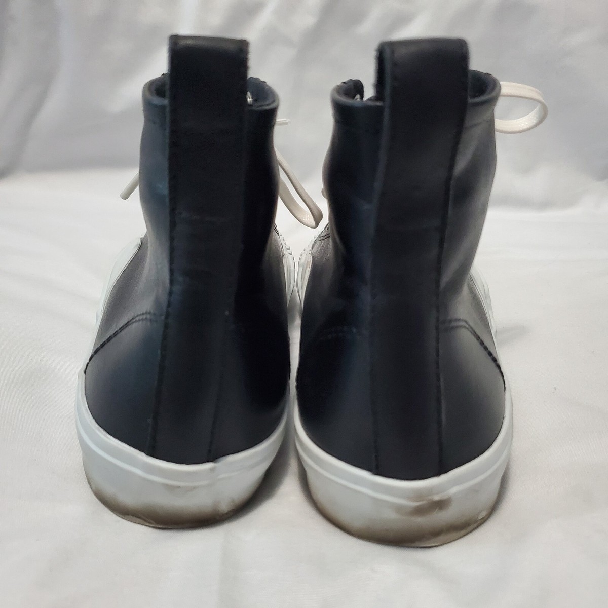 Balenciaga High Top Black Leather Sneakers Men