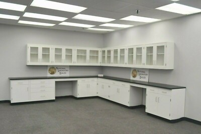 28' BASE 24' WALL Laboratory L Cabinet Group & Countertops /  E1-190