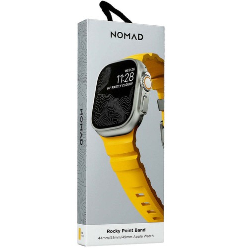 Armband für Smartwatch 49/46/45/44 mm Nomad Uhrarmbänd Uhrbänd Uhrenarmband Gelb - Zdjęcie 9 z 9