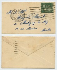 115721 - Mini-Brief - Metz 1.1.1938 nach Montigny les Metz - mit Inhalt