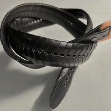 Genuine Leather Laced Belt Western Leather Belts Without Buckle