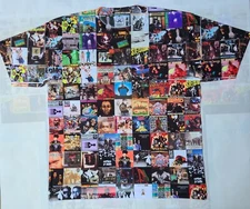80s / 90s Hip Hop CD collage sublimated Tshirt rap music 
